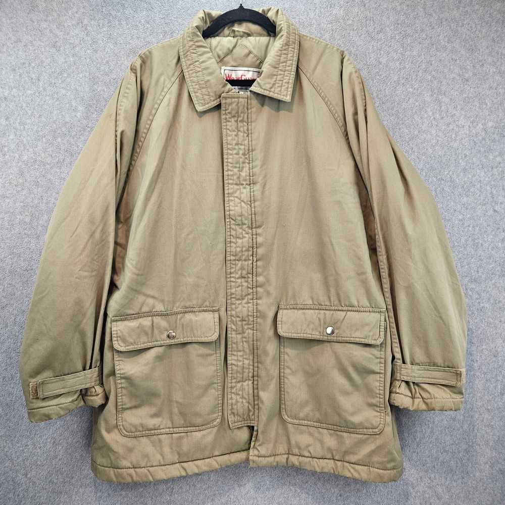 WEARGUARD | Mens L Tan Khaki Quilted Lined Workwear Parka Jacket